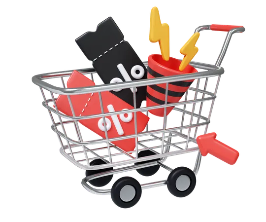 Black Friday Shopping  3D Icon