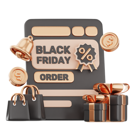 Black friday shopping  3D Icon