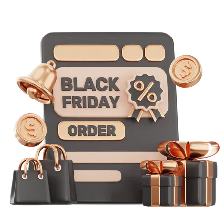 Black friday shopping  3D Icon