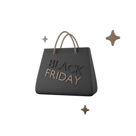 Black Friday Shopping  3D Icon