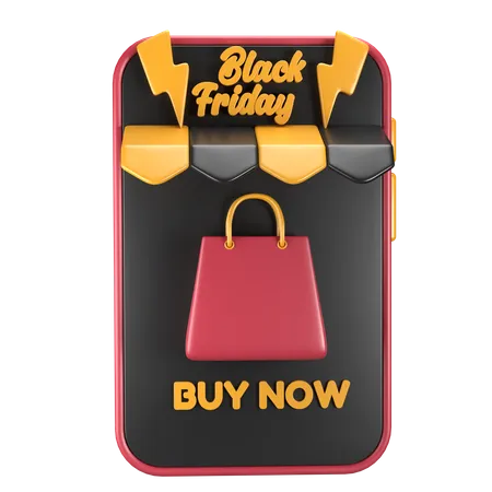 Black Friday Shopping  3D Icon