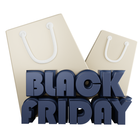 Black Friday Shopping  3D Icon