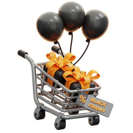 Black Friday Shopping  3D Icon