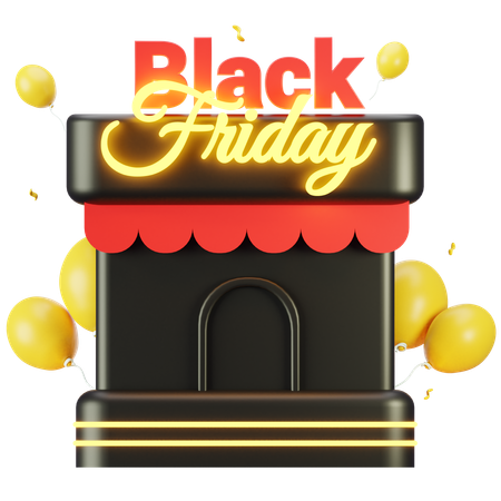 Black Friday Shopping  3D Icon