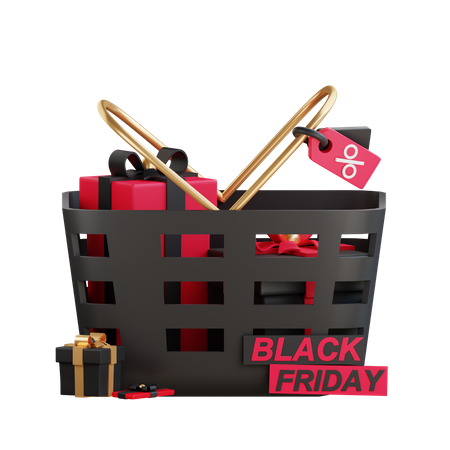 Black friday shopping  3D Icon