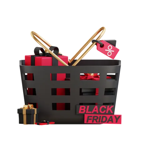 Black friday shopping  3D Icon