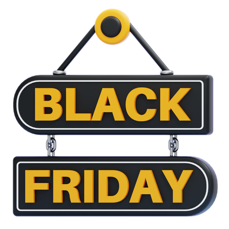 BLACK FRIDAY SIGN  3D Icon