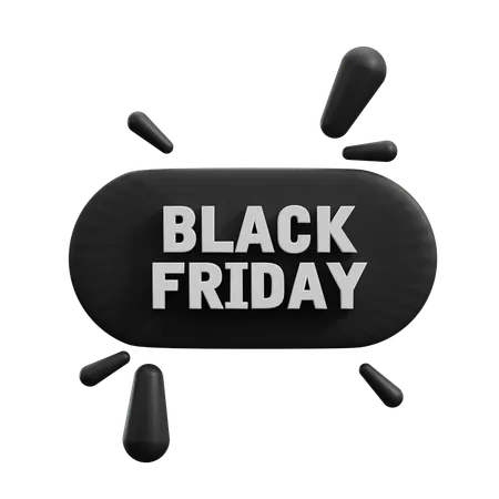 Black Friday Sign  3D Icon
