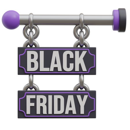 Black Friday Sign  3D Icon