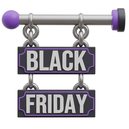 Black Friday Sign  3D Icon