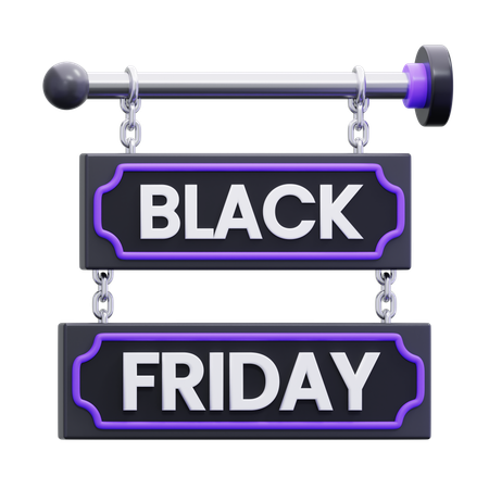 Black Friday Sign  3D Icon