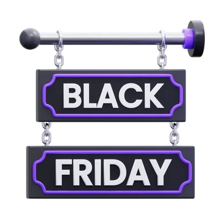 Black Friday Sign  3D Icon