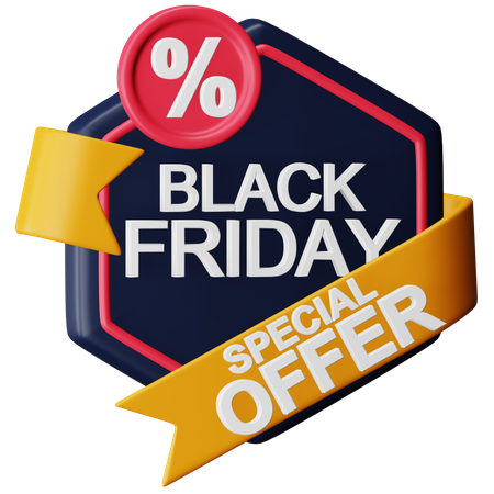 Black Friday Sonderangebot  3D Icon