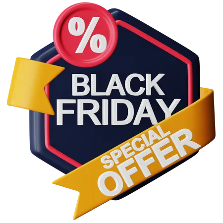 Black Friday Sonderangebot  3D Icon