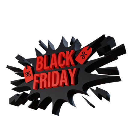 Black Friday Special Offer  3D Icon