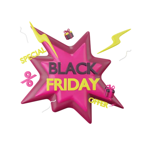 Black Friday Special Offer  3D Illustration