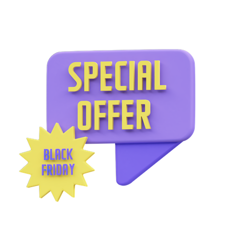 Black Friday Special Offer 3D Illustration