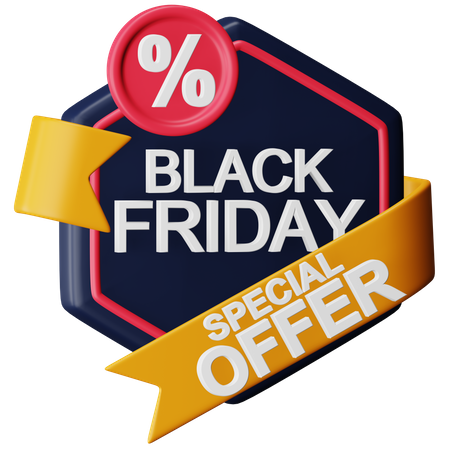 Black Friday Special Offer  3D Icon