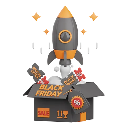 3 D Rendering Black Friday Special Offer Isolated Useful For Sale Discount Promo And Marketing 3D Icon