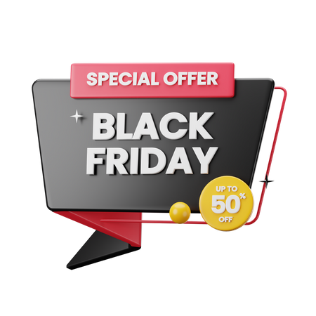 Black Friday Sticker  3D Sticker