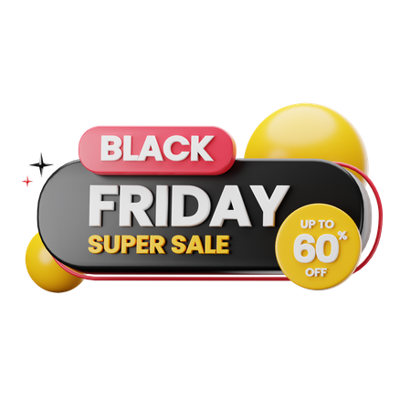 Black Friday Sticker  3D Sticker