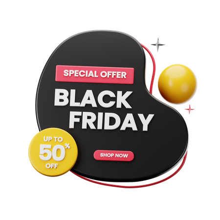 Black Friday Sticker  3D Sticker