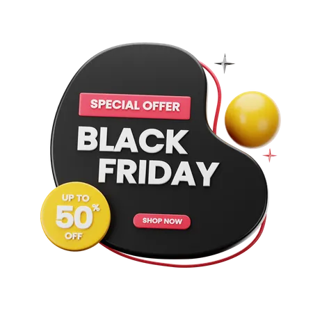 Black Friday Sticker  3D Sticker