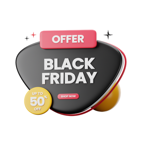 Black Friday Sticker  3D Sticker