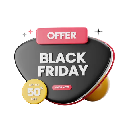 Black Friday Sticker  3D Sticker