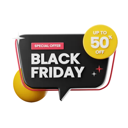 Black Friday Sticker  3D Sticker