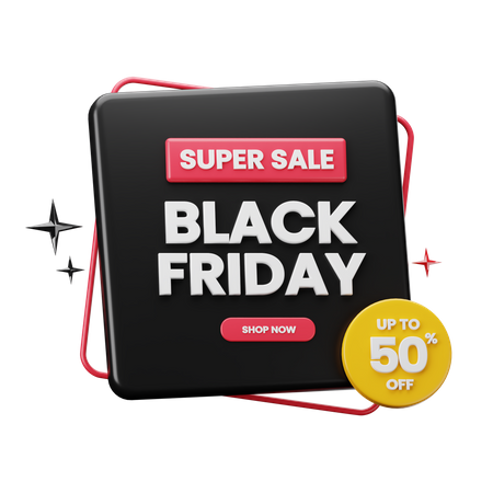 Black Friday Sticker  3D Sticker