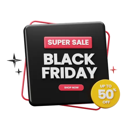 Black Friday Sticker  3D Sticker