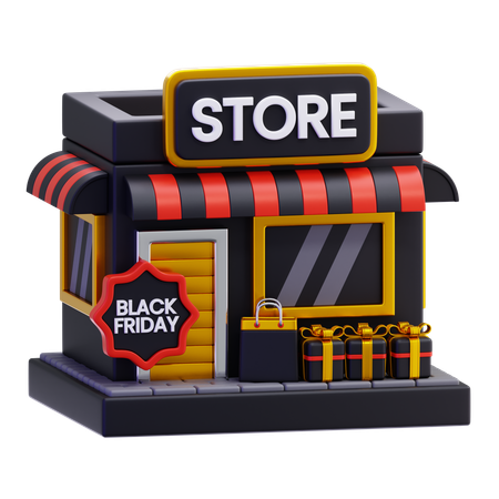 Black Friday Store  3D Icon