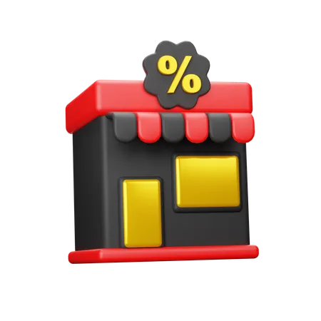 Black Friday Store  3D Icon