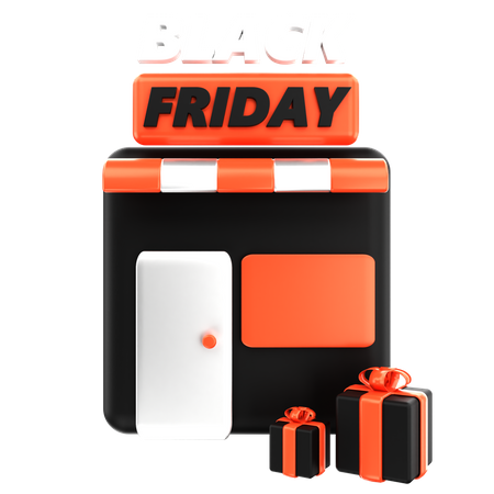 Black Friday Store  3D Icon