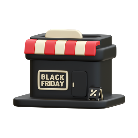 Black Friday Store  3D Icon