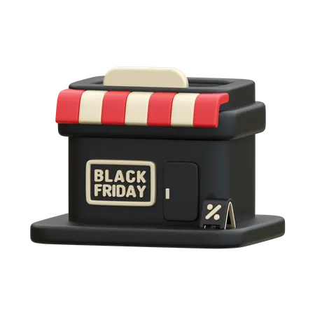 Black Friday Store  3D Icon