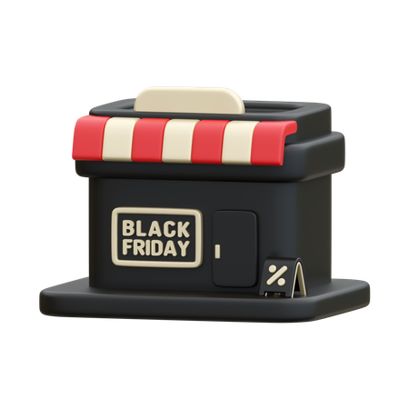 Black Friday Store  3D Icon