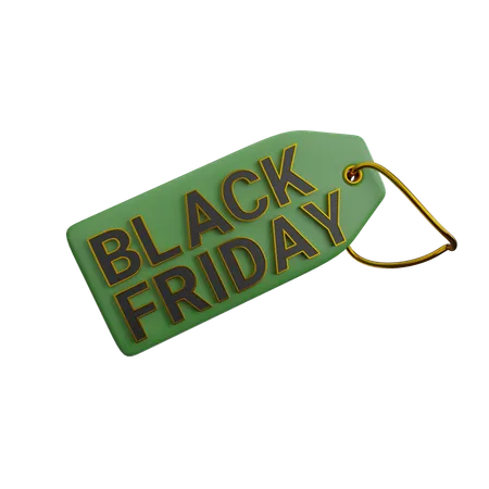 3 D Icon Sale Black Friday Green Color 3D Icon