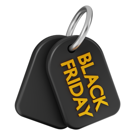 Black Friday Tag  3D Icon