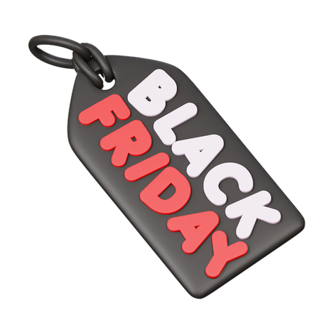 Black Friday Tag  3D Icon