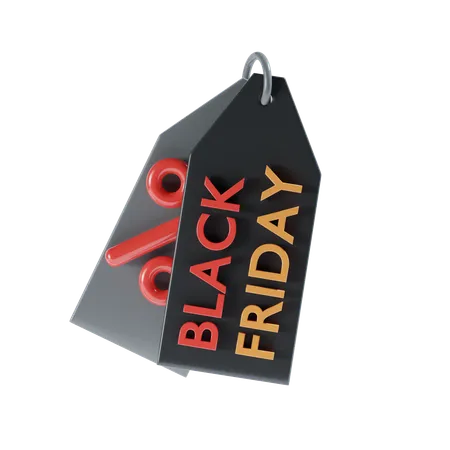Black Friday Tag 3 D Icon 3D Illustration