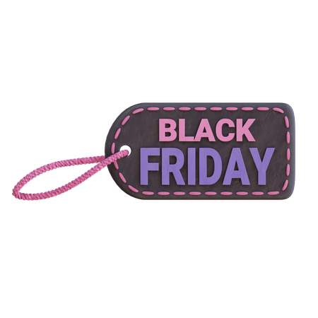 Black Friday Tag  3D Icon