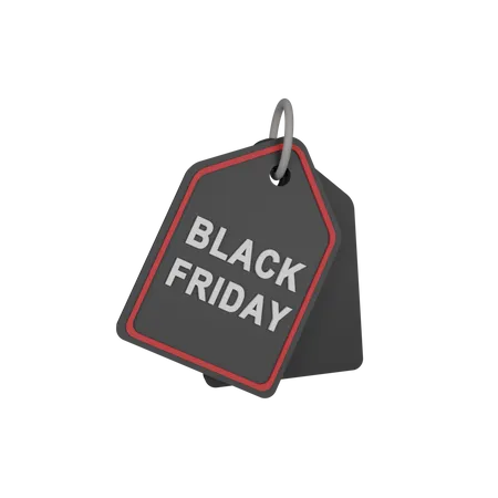 Black Friday Tag  3D Icon