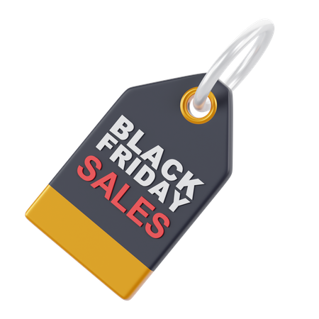 Black Friday Tag  3D Icon