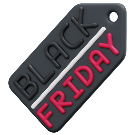 Black Friday Tag  3D Icon