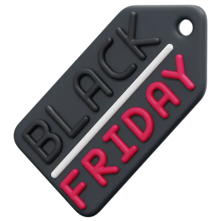 Black Friday Tag  3D Icon