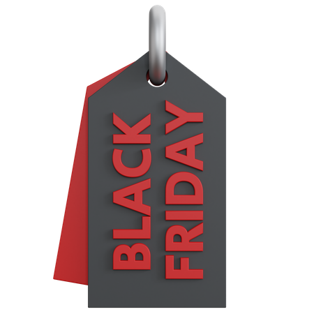 Black Friday tag  3D Icon