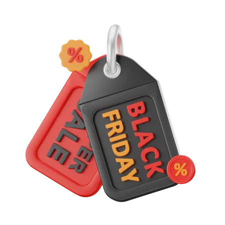 Black Friday Tag  3D Icon