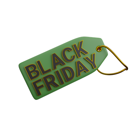 Black Friday Tag  3D Icon